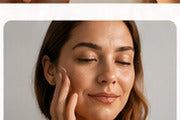 Woman in a self-care routine